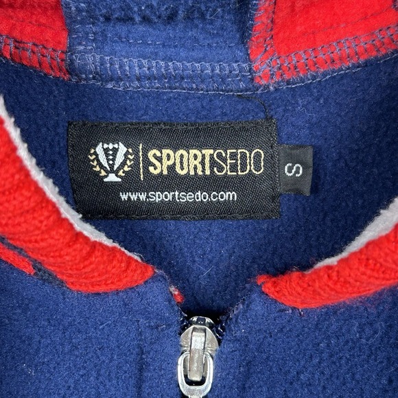 New England Patriots Sportsedo One Piece Pajama Adult Sm. Lounge Outfit Football - Picture 6 of 10